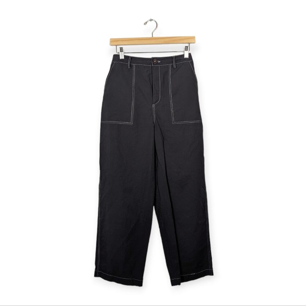 ASOS Black Monki Wide Leg Cargo Jeans Size 4